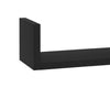 Erric Floating Wall Shelf Set of 3 | Black Faux Wood Frame | 12,18,24 Inch