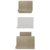 Erric Floating Wall Shelf Set of 3 | White Faux Wood Frame | 12,18,24 Inch