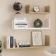 Erric Floating Wall Shelf Set of 3 | White Faux Wood Frame | 12,18,24 Inch