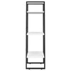 Olie Storage Shelf | White Faux Wood | Black Metal Frame | 41"