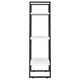 Olie Storage Shelf | White Faux Wood | Black Metal Frame | 41"