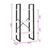 Olie Storage Shelf | White Faux Wood | Black Metal Frame | 41"