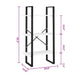 Olie Storage Shelf | White Faux Wood | Black Metal Frame | 41"