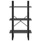 Olie Storage Shelf | Dark Gray Faux Wood | Black Metal Frame | 41"