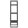 Olie Storage Shelf | Dark Gray Faux Wood | Black Metal Frame | 41"