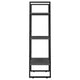 Olie Storage Shelf | Dark Gray Faux Wood | Black Metal Frame | 41"
