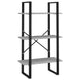 Olie Storage Shelf | Concrete Gray Faux Wood | Black Metal Frame | 41"