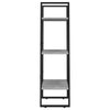 Olie Storage Shelf | Concrete Gray Faux Wood | Black Metal Frame | 41"