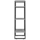 Olie Storage Shelf | Concrete Gray Faux Wood | Black Metal Frame | 41"