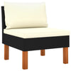 Modular Outdoor Middle Sofa | Beige & Black | 26"