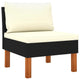 Modular Outdoor Middle Sofa | Beige & Black | 26"