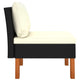 Modular Outdoor Middle Sofa | Beige & Black | 26"
