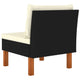 Modular Outdoor Middle Sofa | Beige & Black | 26"
