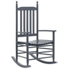 Outdoor Rocking Chair | Gray Solid Poplar Wood | Outdoor Friendly