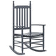 Outdoor Rocking Chair | Gray Solid Poplar Wood | Outdoor Friendly