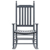 Outdoor Rocking Chair | Gray Solid Poplar Wood | Outdoor Friendly