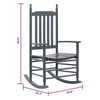 Outdoor Rocking Chair | Gray Solid Poplar Wood | Outdoor Friendly