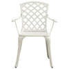 Garden Dining Chair Set of 2 | White Aluminium | Lattice Mesh Design