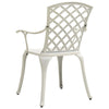 Garden Dining Chair Set of 2 | White Aluminium | Lattice Mesh Design