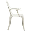 Garden Dining Chair Set of 2 | White Aluminium | Lattice Mesh Design