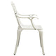 Garden Dining Chair Set of 2 | White Aluminium | Lattice Mesh Design
