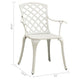 Garden Dining Chair Set of 2 | White Aluminium | Lattice Mesh Design