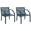 Backyard Armchair Set of 2 | Weather Resistant  Dark Gray Wood