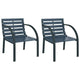 Backyard Armchair Set of 2 | Weather Resistant  Dark Gray Wood