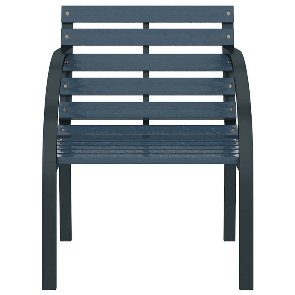 Backyard Armchair Set of 2 | Weather Resistant  Dark Gray Wood