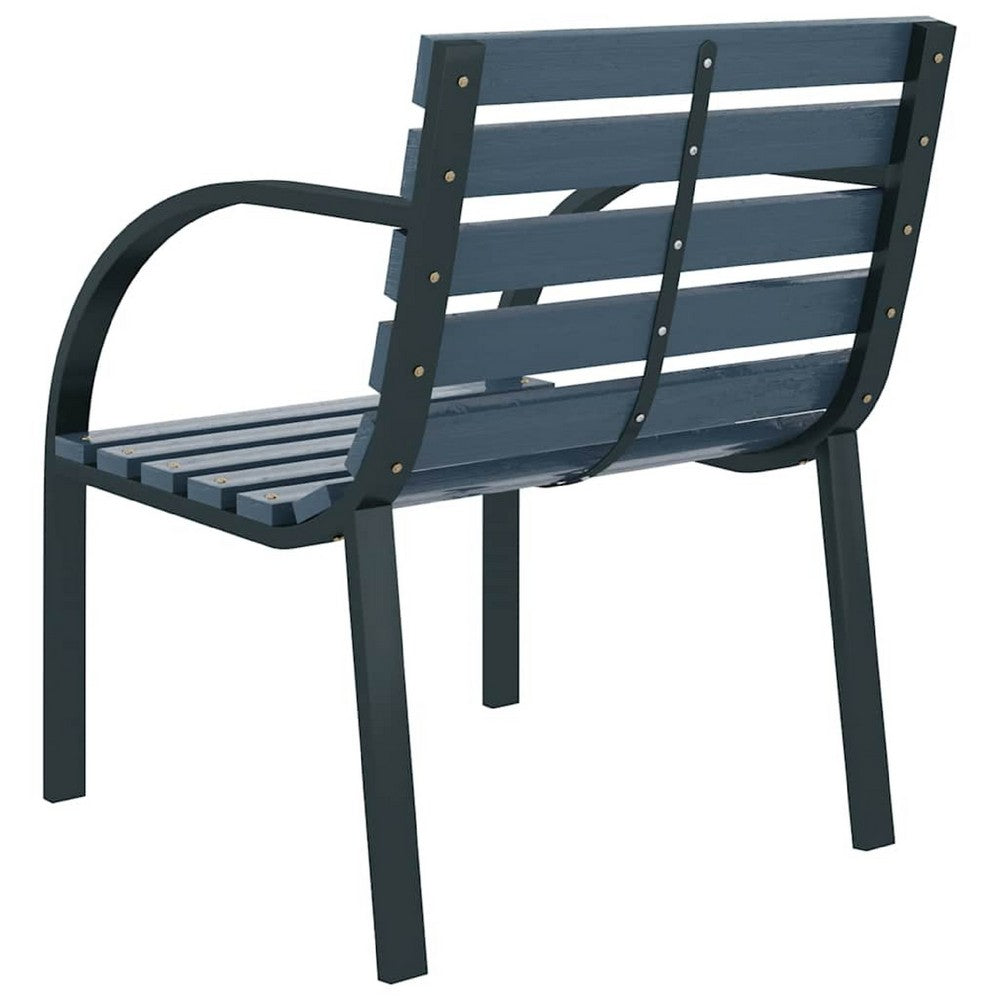 Backyard Armchair Set of 2 | Weather Resistant  Dark Gray Wood
