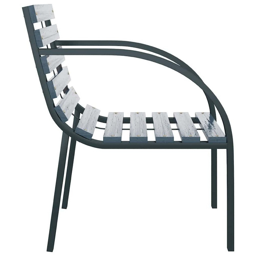 Backyard Armchair Set of 2 | Weather Resistant  Dark Gray Wood