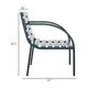 Backyard Armchair Set of 2 | Weather Resistant  Dark Gray Wood