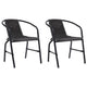 Backyard Stackable Armchair Set of 2 | Matte Black Finish