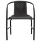 Backyard Stackable Armchair Set of 2 | Matte Black Finish