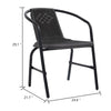 Backyard Stackable Armchair Set of 2 | Matte Black Finish