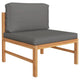 3pc Outdoor Modular Lounge Chair Set | Footrest & Table | Gray & Brown