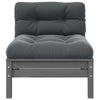 Outdoor Modular Middle Sofa Chair | Gray Pine Wood | Tufted 25"