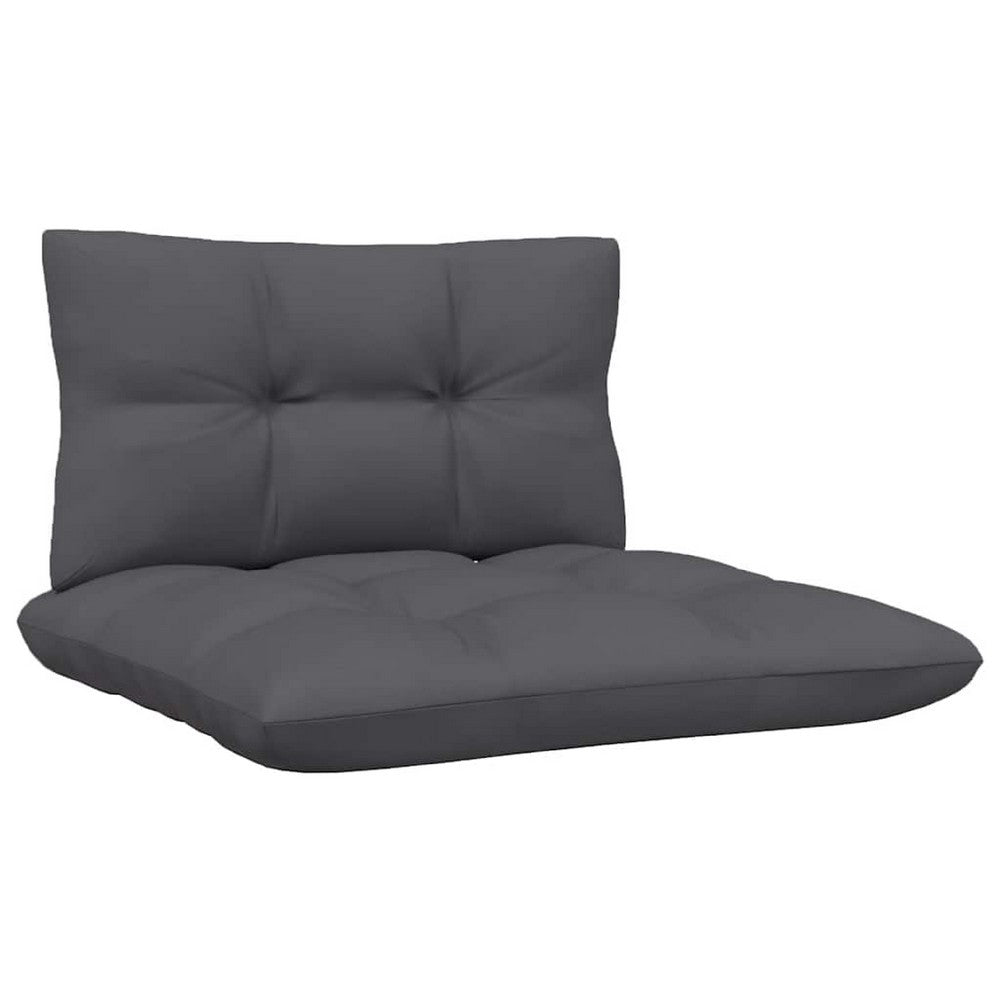 Outdoor Modular Middle Sofa Chair | Gray Pine Wood | Tufted 25"
