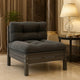 Outdoor Modular Middle Sofa Chair | Gray Pine Wood | Tufted 25"
