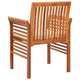 Outdoor Dining Chair | Brown Solid Acacia Wood | Cream Fabric Cushion