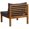Aimee 2pc Modular Outdoor Chair Set w Table | Gray Polyester | Brown