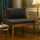 Aimee Outdoor Armless Modular Chair | Dark Gray | Brown 27"