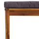 Aimee Outdoor Modular Ottoman | Dark Gray | Brown Acacia Wood 26"