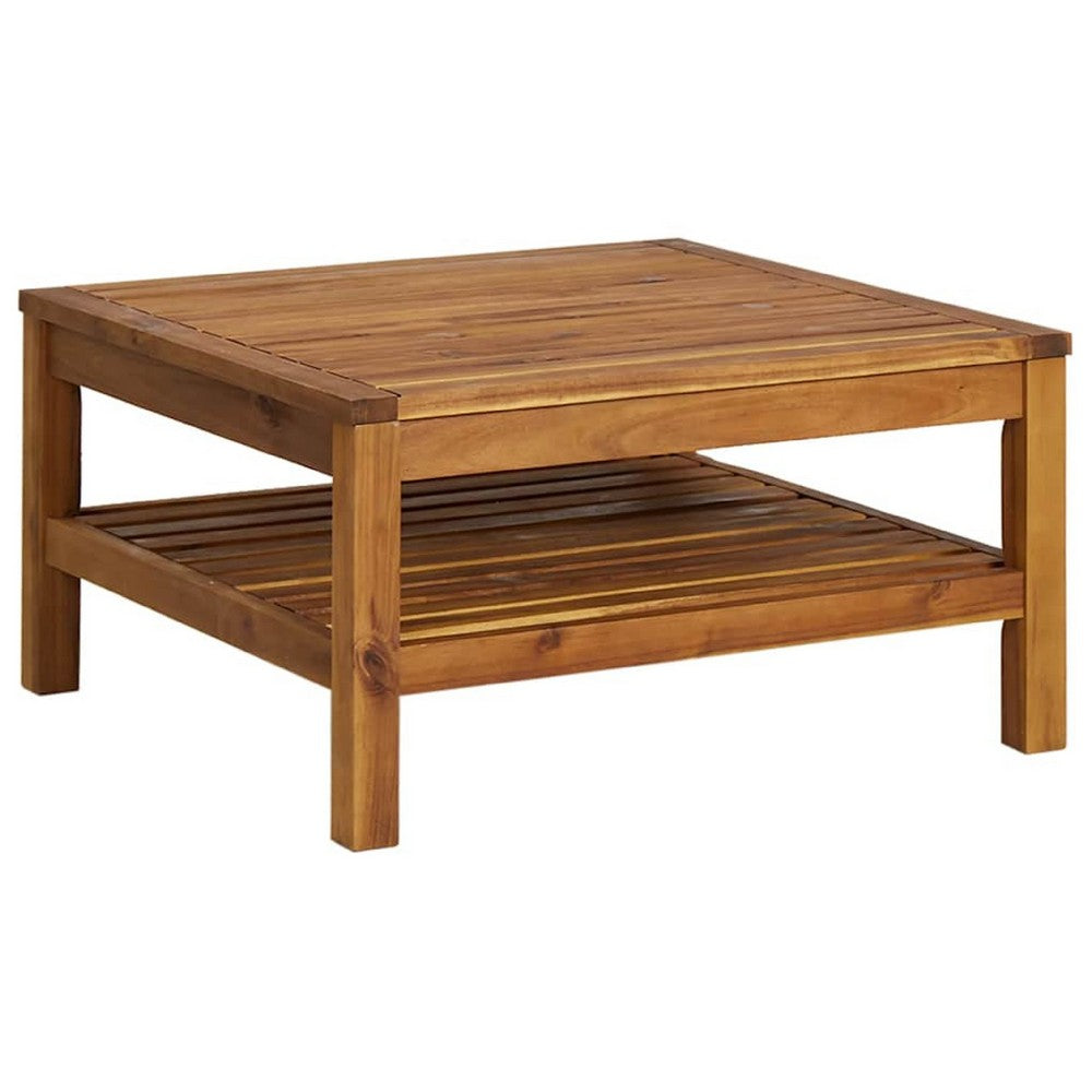 Aimee Outdoor Coffee Table | BrownÂ Solid Acacia Wood | 26"