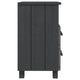 Xorro Bedside Nightstand Set of 2 | 2 Drawers | Dark Gray Solid Pine Wood