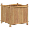 Sriya Outdoor Square Planter | 16x16" | Beige Natural Bamboo