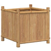 Sriya Outdoor Square Planter | 16x16" | Beige Natural Bamboo