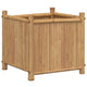 Sriya Outdoor Square Planter | 16x16" | Beige Natural Bamboo