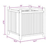 Sriya Outdoor Square Planter | 16x16" | Beige Natural Bamboo