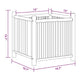Sriya Outdoor Square Planter | 16x16" | Beige Natural Bamboo